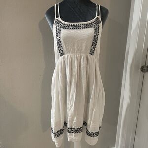 Earthbound Trading Co. White Embroidered Summer Dress XL